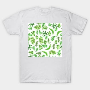 Ferns in Gouache Pattern T-Shirt